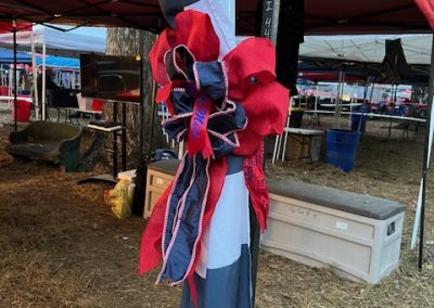 Bow tied to tailgating tent in the Ole Miss Grove.